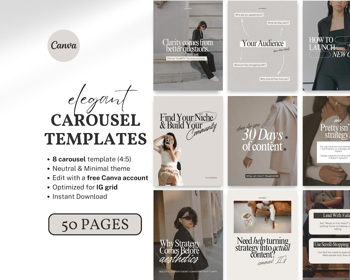 Elegant Instagram Carousel Templates