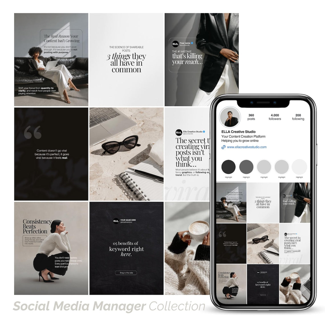 Social Media Manager & Content Creator Instagram Templates