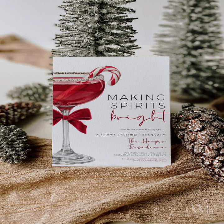 Christmas Cocktail Party Invitation Template