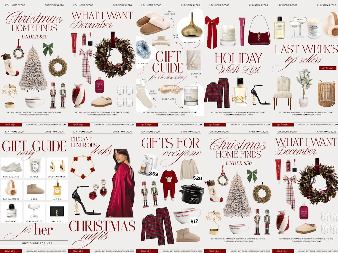 Christmas Instagram LTK Canva Template